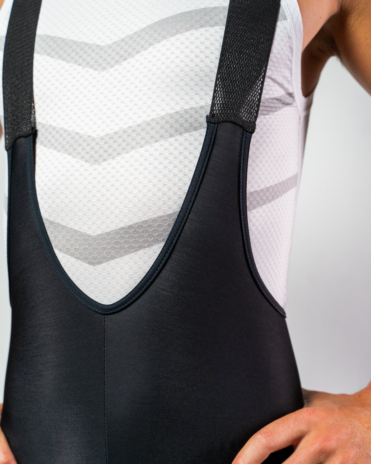 Zwarte lange fietsbroek