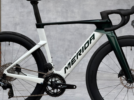 Merida Reacto 7000 Racefiets Carbon Sram (Glossy Pearl White Halo Green)