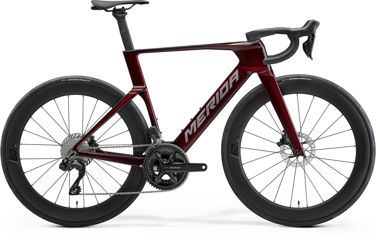 Merida Reacto 6000 Bici da corsa Carbonio 105 (Rosso Passione Grigio)