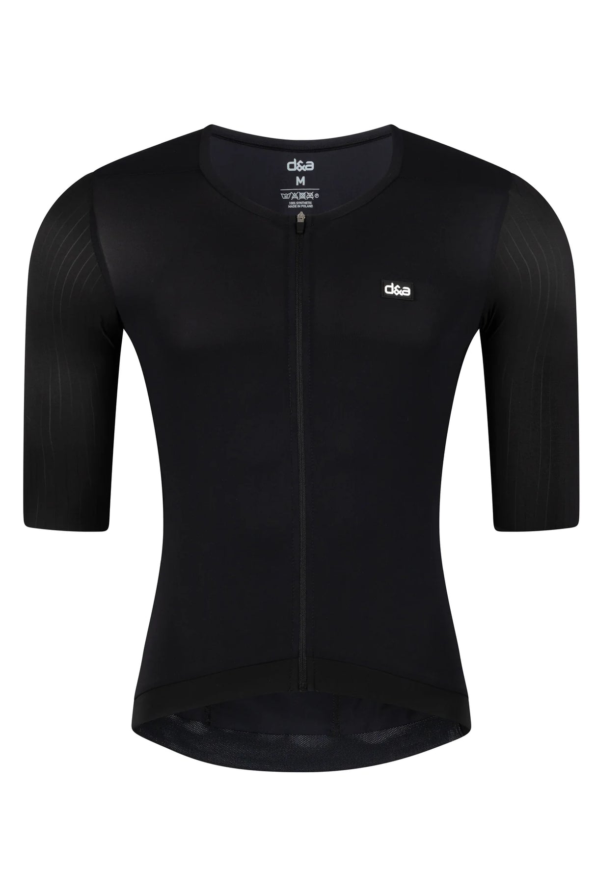 Aerodynamische Wielershirt Heren Pro Fietsshirt Zwart Bykz